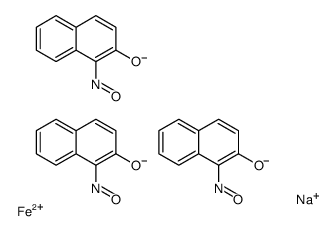sodium tris(1,2-naphthoquinone 1-oximato-N1,O2)ferrate(1-) Structure