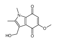 3-(hydroxymethyl)-5-methoxy-1,2-dimethyl-1H-indole-4,7-dione结构式