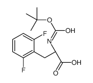 (2R)-3-(2,6-difluorophenyl)-2-[(2-methylpropan-2-yl)oxycarbonylamino]propanoic acid结构式