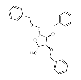 2,3,5-tri-O-benzyl-β-D-arabinofuranose Structure