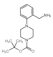 1-BOC-4-[2-(氨甲基)苯基]哌嗪结构式