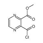 3-(chlorocarbonyl)pyrazinecarboxylic acid, methyl ester结构式
