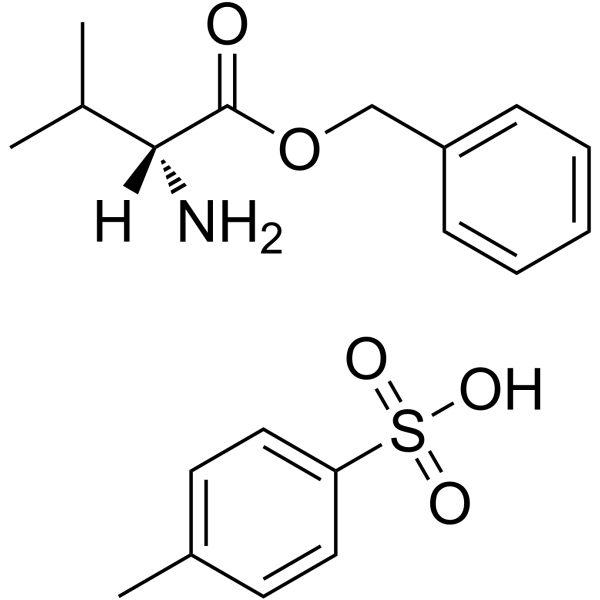 D-缬氨酸苄酯对甲苯磺酸盐结构式