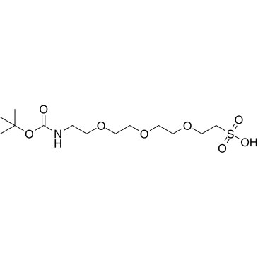 Boc-NH-PEG3-sulfonic acid structure