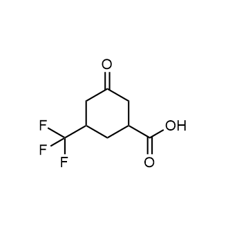 3-Oxo-5-(trifluoromethyl)cyclohexane-1-carboxylic acid Structure