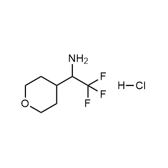 2,2,2-三氟-1-(四氢-2H-吡喃-4-基)乙烷-1-胺盐酸盐结构式