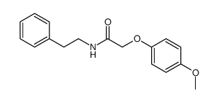 N-(2-Phenylethyl)-4-methoxyphenoxyacetamide结构式