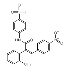 4-[[2-(2-methylphenyl)-3-(4-nitrophenyl)prop-2-enoyl]amino]benzenesulfonyl fluoride Structure
