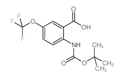 2-[(叔丁氧基羰基)氨基]-5-(三氟甲氧基)苯甲酸结构式
