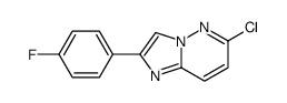 6-氯-2-(4-氟苯基)咪唑并[1,2-b]吡嗪结构式