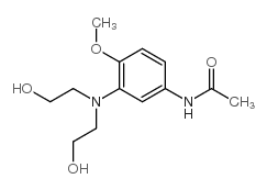 N-[3-[双(2-羟乙基)氨基]-4-甲氧基苯基]乙酰胺结构式