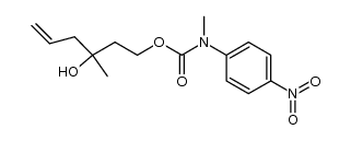 3-hydroxy-3-methylhex-5-en-1-yl methyl(4-nitrophenyl)carbamate结构式