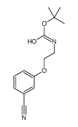 3-(Boc-氨基乙基氧基)苯甲腈结构式