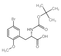 (S)-N-Boc-(5-溴-2-甲氧基苯基)丙氨酸结构式