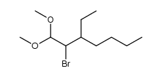 2-bromo-1,1-dimethoxy-3-ethylheptane Structure