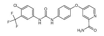 4-{4-[({[4-chloro-3-(trifluoromethyl)phenyl]amino}carbonyl)amino]phenoxy}-2-pyridine carboxamide Structure