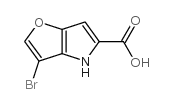 3-溴-4H-呋喃并[3,2-b]吡咯-5-羧酸结构式