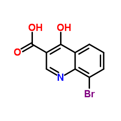 8-溴-4-羟基喹啉-3-羧酸结构式