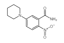 2-硝基-5-(1-哌啶)-苯甲酰胺结构式