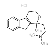 N,N-Dimethyl-2-(1-methyl-1,3,4,9-tetrahydroindeno[2,1-c]pyran-1-yl)ethanamine结构式
