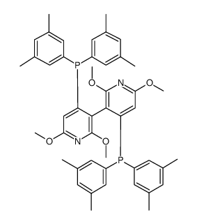 (|R|)-(+)-2,2',6,6'-四甲氧基-4,4'-双(二(3,5-二甲苯基)膦-3,3'-联吡啶结构式