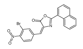 4-[(3-bromo-4-nitrophenyl)methylidene]-2-naphthalen-1-yl-1,3-oxazol-5-one结构式