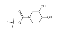 tert-butyl 3,4-dihydroxypiperidine-1-carboxylate Structure
