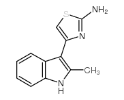 4-(2-甲基-1H-吲哚)-噻唑-2-胺结构式