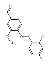 4-[(2-氯-4-氟苄基)氧基]-3-甲氧基苯甲醛结构式