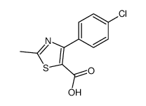 2-甲基-4-(4-氯-苯基)-噻唑-5-羧酸结构式