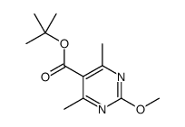 2-甲氧基-4,6-二甲基嘧啶-5-羧酸叔丁酯结构式