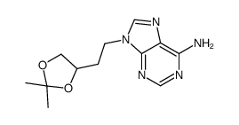 9-[2-(2,2-dimethyl-1,3-dioxolan-4-yl)ethyl]purin-6-amine结构式