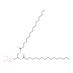 [S,(-)]-1-O,2-O-Dipalmitoyl-D-glycerol 3-phosphoric acid结构式