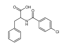 2-[(4-氯苯甲酰基)氨基]-3-苯丙酸结构式