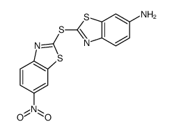 2-[(6-nitro-1,3-benzothiazol-2-yl)sulfanyl]-1,3-benzothiazol-6-amine结构式