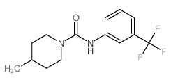 4-methyl-N-[3-(trifluoromethyl)phenyl]piperidine-1-carboxamide结构式