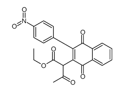 ethyl 2-[3-(4-nitrophenyl)-1,4-dioxonaphthalen-2-yl]-3-oxobutanoate结构式
