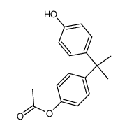 2,2-bis(4-hydroxyphenyl)propane monoacetate Structure