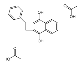 acetic acid,2-phenyl-1,2-dihydrocyclobuta[b]naphthalene-3,8-diol Structure