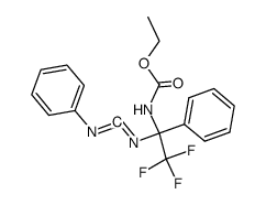 (2,2,2-Trifluoro-1-phenyl-1-phenyliminomethyleneamino-ethyl)-carbamic acid ethyl ester Structure
