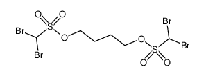 Dibromo-methanesulfonic acid 4-(dibromo-methanesulfonyloxy)-butyl ester Structure