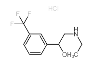 Benzenemethanol, alpha-((ethylamino)methyl)-3-(trifluoromethyl)-, hydrochloride Structure