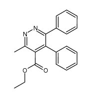 3-methyl-5,6-diphenyl-pyridazine-4-carboxylic acid ethyl ester结构式