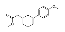 methyl 2-[3-(4-methoxyphenyl)cyclohex-3-en-1-yl]acetate结构式