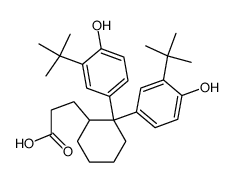 2,2-bis-(3'-tert.butyl-4'-hydroxyphenyl)-cyclohexanepropionic acid Structure