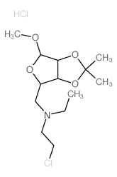 2-chloro-N-ethyl-N-[(2-methoxy-7,7-dimethyl-3,6,8-trioxabicyclo[3.3.0]oct-4-yl)methyl]ethanamine Structure