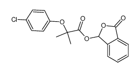 2-(4-chlorophenoxy)-2-methylpropionic acid 1,3-dihydro-3-oxo-2-benzofuran-1-yl ester结构式