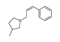 3-methyl-1-(3-phenylprop-2-enyl)pyrrolidine结构式