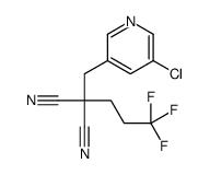 2-[(5-chloropyridin-3-yl)methyl]-2-(3,3,3-trifluoropropyl)propanedinitrile Structure
