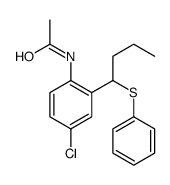 N-[4-chloro-2-(1-phenylsulfanylbutyl)phenyl]acetamide结构式
